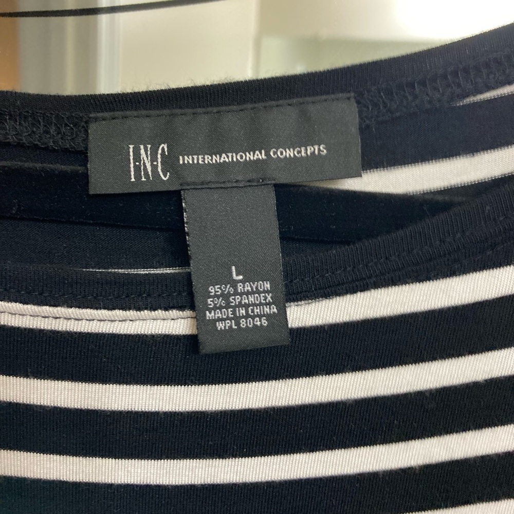 Striped shirt - navy /white